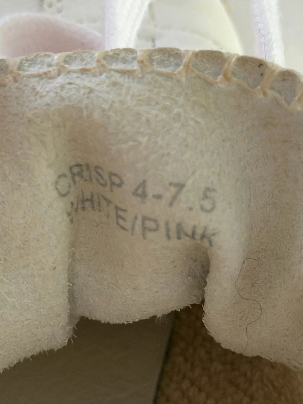 Vintage Havana Crisp White Pink Leather Sneakers Size 7.5